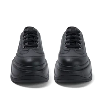 Bottes Kade Lo en simili cuir noir, unisexe adulte
