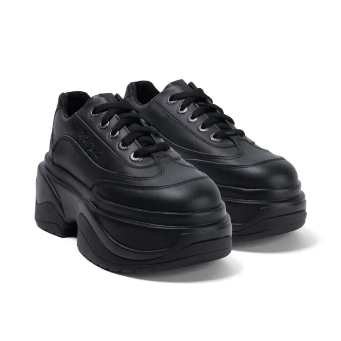 Bottes Kade Lo en simili cuir noir, unisexe adulte Bottes Kade Lo en simili cuir noir, unisexe adulte