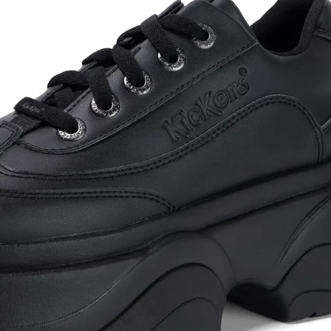 Bottes Kade Lo en simili cuir noir, unisexe adulte Bottes Kade Lo en simili cuir noir, unisexe adulte