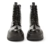 Bottes Kade unisexes pour adultes en cuir verni noir Bottes Kade unisexes pour adultes en cuir verni noir