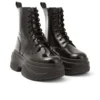 Bottes Kade unisexes pour adultes en cuir verni noir Bottes Kade unisexes pour adultes en cuir verni noir