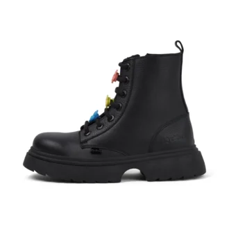 Bottes Kenzi pour filles junior en cuir noir