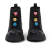 Bottes Kenzi pour filles junior en cuir noir Bottes Kenzi pour filles junior en cuir noir