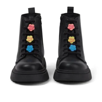 Bottes Kenzi pour filles junior en cuir noir
