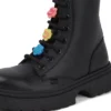Bottes Kenzi pour filles junior en cuir noir Bottes Kenzi pour filles junior en cuir noir