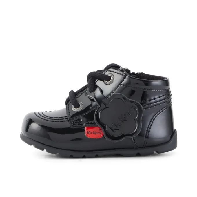 Bottes Kick Hi B Hi Zip en cuir verni noir