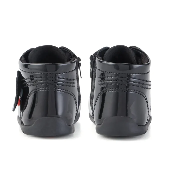 Bottes Kick Hi B Hi Zip en cuir verni noir