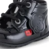 Bottes Kick Hi B Hi Zip en cuir verni noir