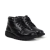 Bottes Kick Hi Croc en cuir noir unisexe adulte Bottes Kick Hi Croc en cuir noir unisexe adulte