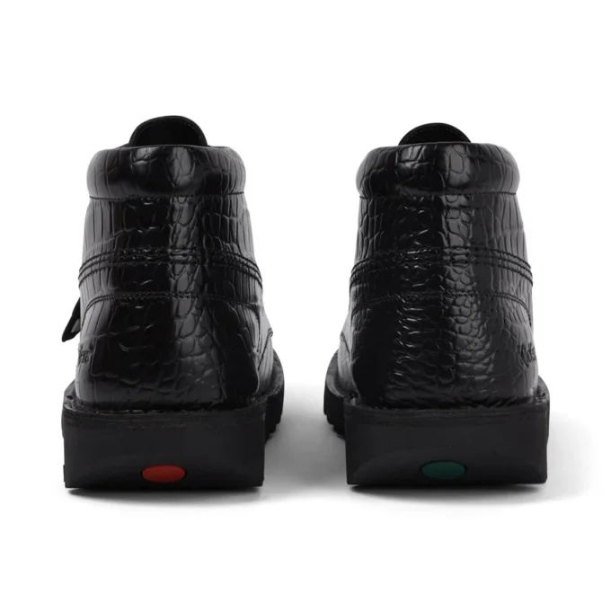 Bottes Kick Hi Croc en cuir noir unisexe adulte Bottes Kick Hi Croc en cuir noir unisexe adulte