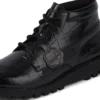 Bottes Kick Hi Croc en cuir noir unisexe adulte Bottes Kick Hi Croc en cuir noir unisexe adulte