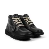 Bottes Kick Hi en cuir grainé Mains gris pour adulte unisexe Bottes Kick Hi en cuir grainé Mains gris pour adulte unisexe