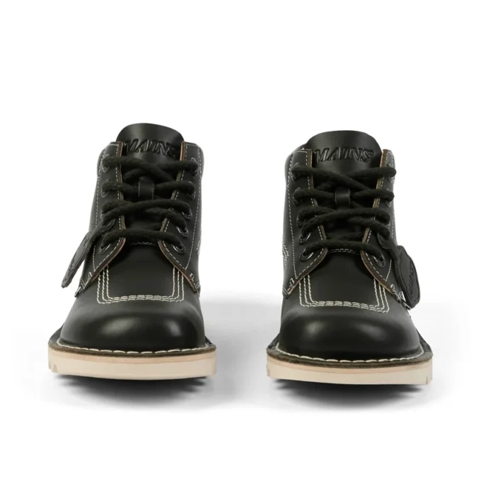 Bottes Kick Hi en cuir grainé Mains vert foncé pour adultes unisexe Bottes Kick Hi en cuir grainé Mains vert foncé pour adultes unisexe