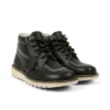 Bottes Kick Hi en cuir grainé Mains vert foncé pour adultes unisexe Bottes Kick Hi en cuir grainé Mains vert foncé pour adultes unisexe