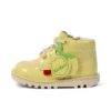 Bottes Kick Hi Fruit en cuir verni jaune unisexe pour bébé