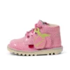Bottes Kick Hi Fruit en cuir verni rose pour bébés, unisexes