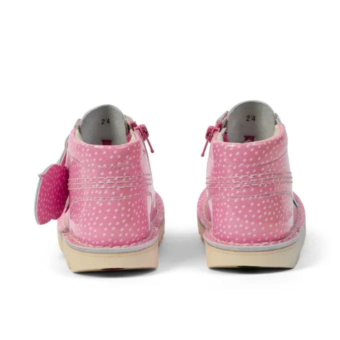 Bottes Kick Hi Fruit en cuir verni rose pour bébés, unisexes
