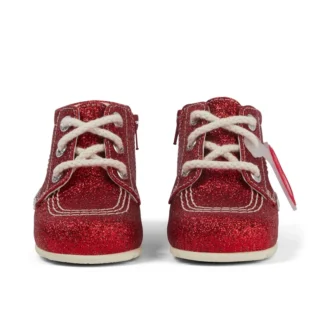 Bottes Kick Hi Glitter unisexes pour bébé, rouges