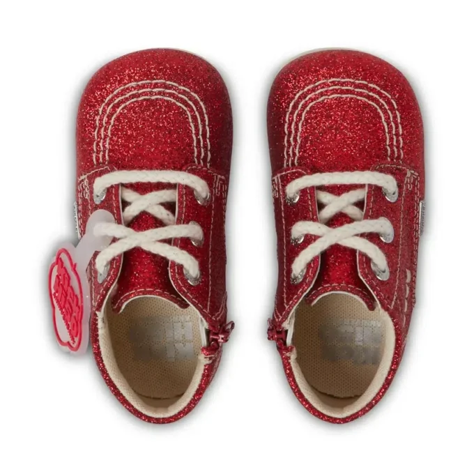 Bottes Kick Hi Glitter unisexes pour bébé, rouges Bottes Kick Hi Glitter unisexes pour bébé, rouges