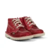 Bottes Kick Hi Glitter unisexes pour bébés, rouge