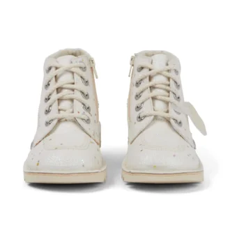 Bottes Kick Hi Glitter unisexes pour enfants, blanches