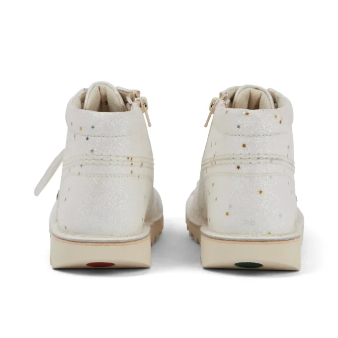 Bottes Kick Hi Glitter unisexes pour enfants, blanches Bottes Kick Hi Glitter unisexes pour enfants, blanches