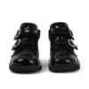 Bottes Kick Hi Meadow en cuir verni pour bébés filles, noires
