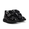 Bottes Kick Hi Meadow en cuir verni pour bébés filles, noires