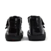 Bottes Kick Hi Meadow en cuir verni pour bébés filles, noires