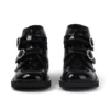 Bottes Kick Hi Meadow en cuir verni pour filles, noir