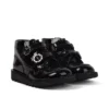 Bottes Kick Hi Meadow en cuir verni pour filles, noir