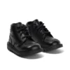 Bottes Kick Hi rembourrées en cuir noir pour garçons