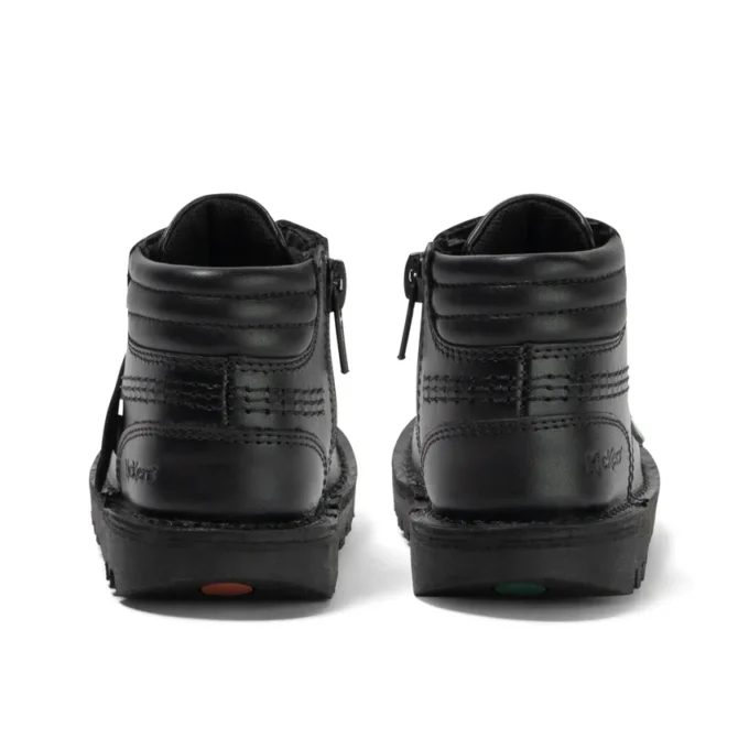 Bottes Kick Hi rembourrées en cuir noir pour garçons