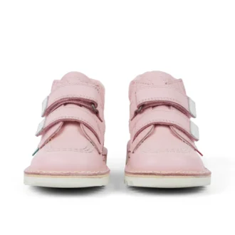 Bottes Kick Hi Roll en cuir rose clair unisexes pour bébés