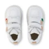 Bottes Kick Hi Roll en cuir unisexe pour bébé, blanc
