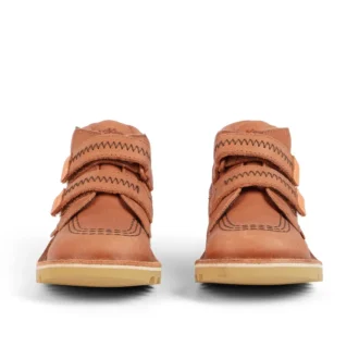 Bottes Kick Hi Roll ZigZag en cuir beige pour garçons