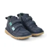 Bottes Kick Hi Roll ZigZag en cuir bleu marine pour garçons en bas âge