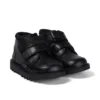 Bottes Kick Hi Scuff en cuir noir pour garçons en bas âge