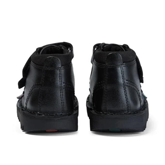 Bottes Kick Hi Scuff en cuir noir pour garçons en bas âge
