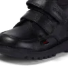Bottes Kick Hi Scuff en cuir noir pour garçons en bas âge