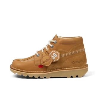 Bottes Kick Hi Stitch unisexes pour adultes, couleur beige
