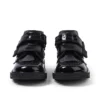 Bottes Kick Hi Vel Brogue en cuir verni noir pour bébés filles