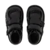 Bottes Kick Hi Vel Brogue en cuir verni noir pour bébés filles