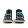Bottes Kick Hi ZigZag en cuir bleu marine pour garçons en bas âge