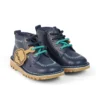 Bottes Kick Hi ZigZag en cuir bleu marine pour garçons en bas âge