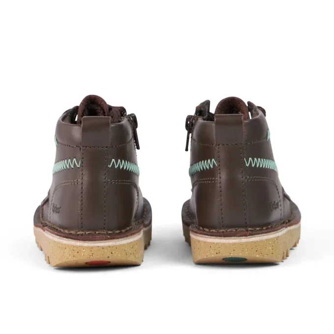 Bottes Kick Hi ZigZag en cuir marron pour garçons en bas âge Bottes Kick Hi ZigZag en cuir marron pour garçons en bas âge