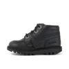 Bottes Kick Hi Zip en cuir pour bébés, unisexes, noir