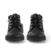 Bottes Kick Hi Zip en cuir pour bébés, unisexes, noir