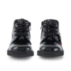 Bottes Kick Hi Zip en cuir verni noir unisexe pour tout-petits