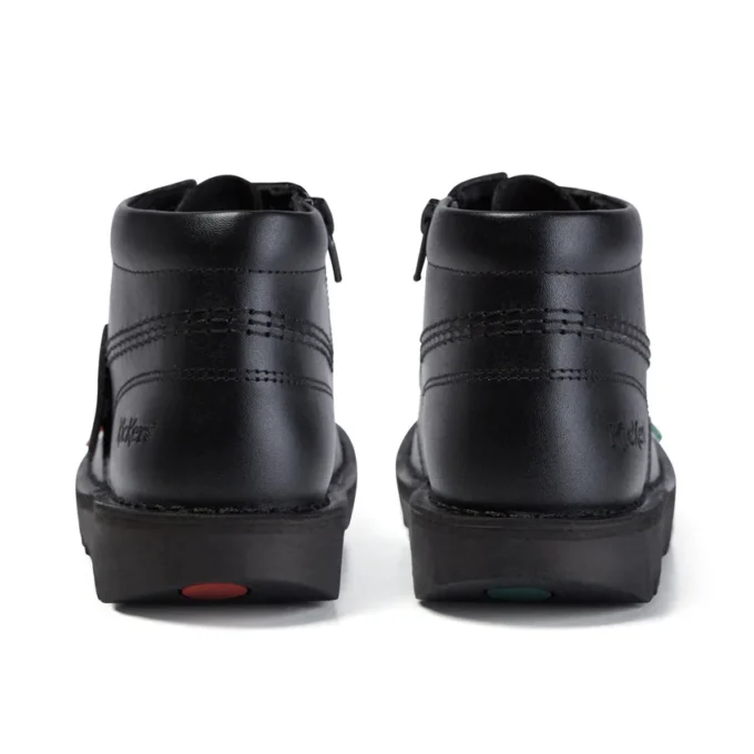 Bottes Kick Hi Zip en simili cuir noir unisexe junior Bottes Kick Hi Zip en simili cuir noir unisexe junior